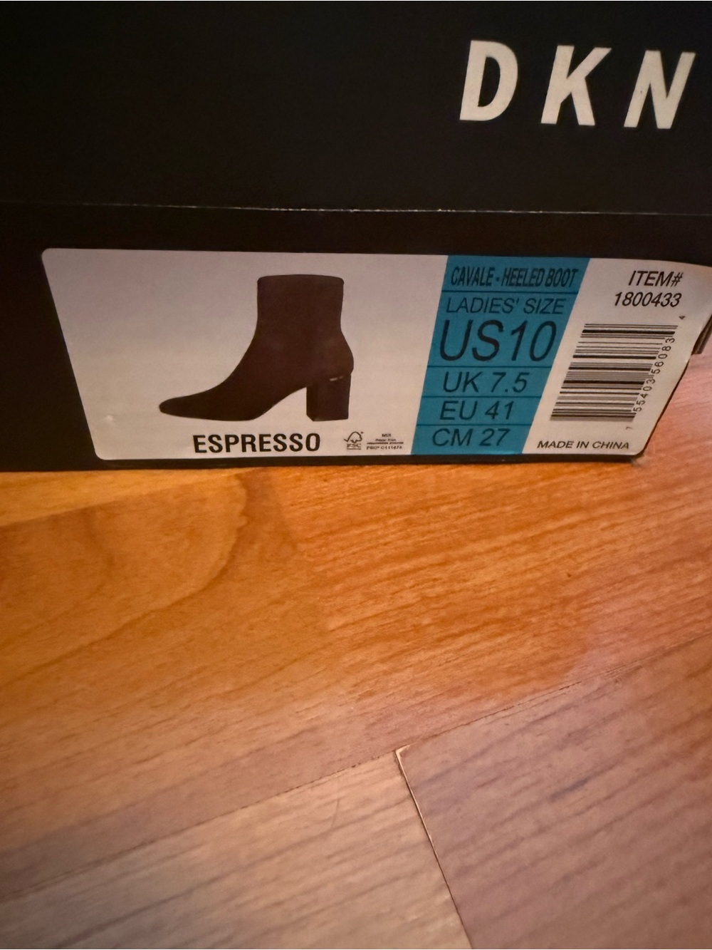 DKNY Dark Brown Suede Ankle Boots with Block Heel - Picture 6 of 6